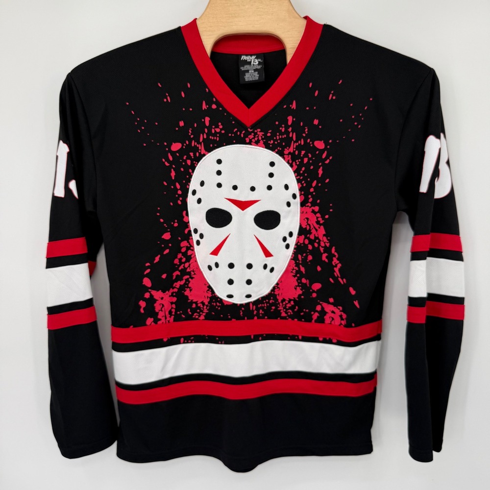 Friday the 13th Jersey Men Medium Black‎ Jason Voorhees 13 Horror Movie Graphic